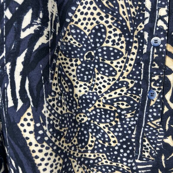 Vintage Jams World Tapa Print Pullover Rayon Tunic Top Sz S Batik Tropical Boho - Picture 11 of 16